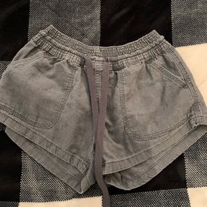 navy/dark grey shorts